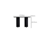 Modern Rectangle Black Ash Console Table