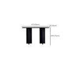 Modern Rectangle Black Ash Console Table