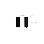 Modern Rectangle Black Ash Console Table