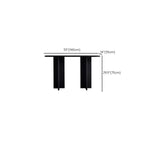 Modern Rectangle Black Ash Console Table
