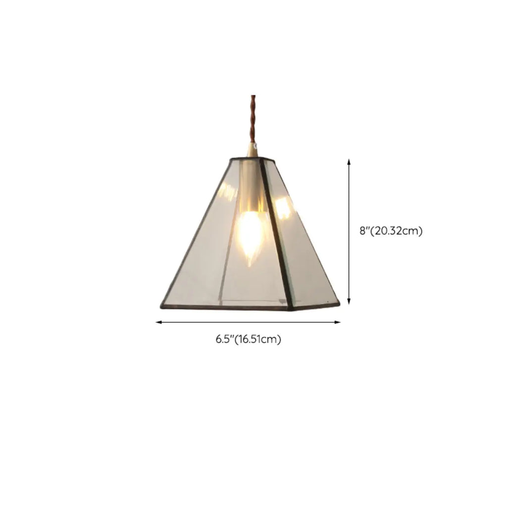 Modern Diamond Shape Glass Pendant Light for Living Room
