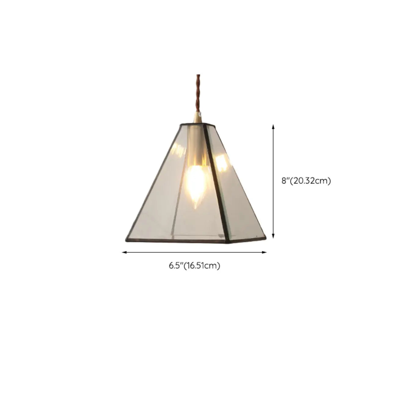 Modern Diamond Shape Glass Pendant Light for Living Room