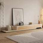 Minimalist White Wooden TV Stand with Storage for Living Room