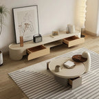 Minimalist White Wooden TV Stand with Storage for Living Room