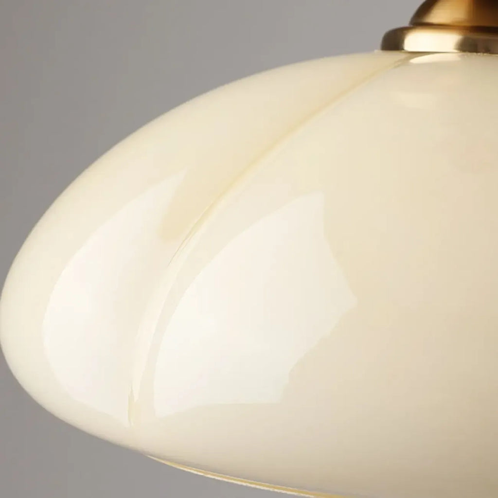 Dome-Shaped Glass LED Semi Flush Ceiling Light for Living Room