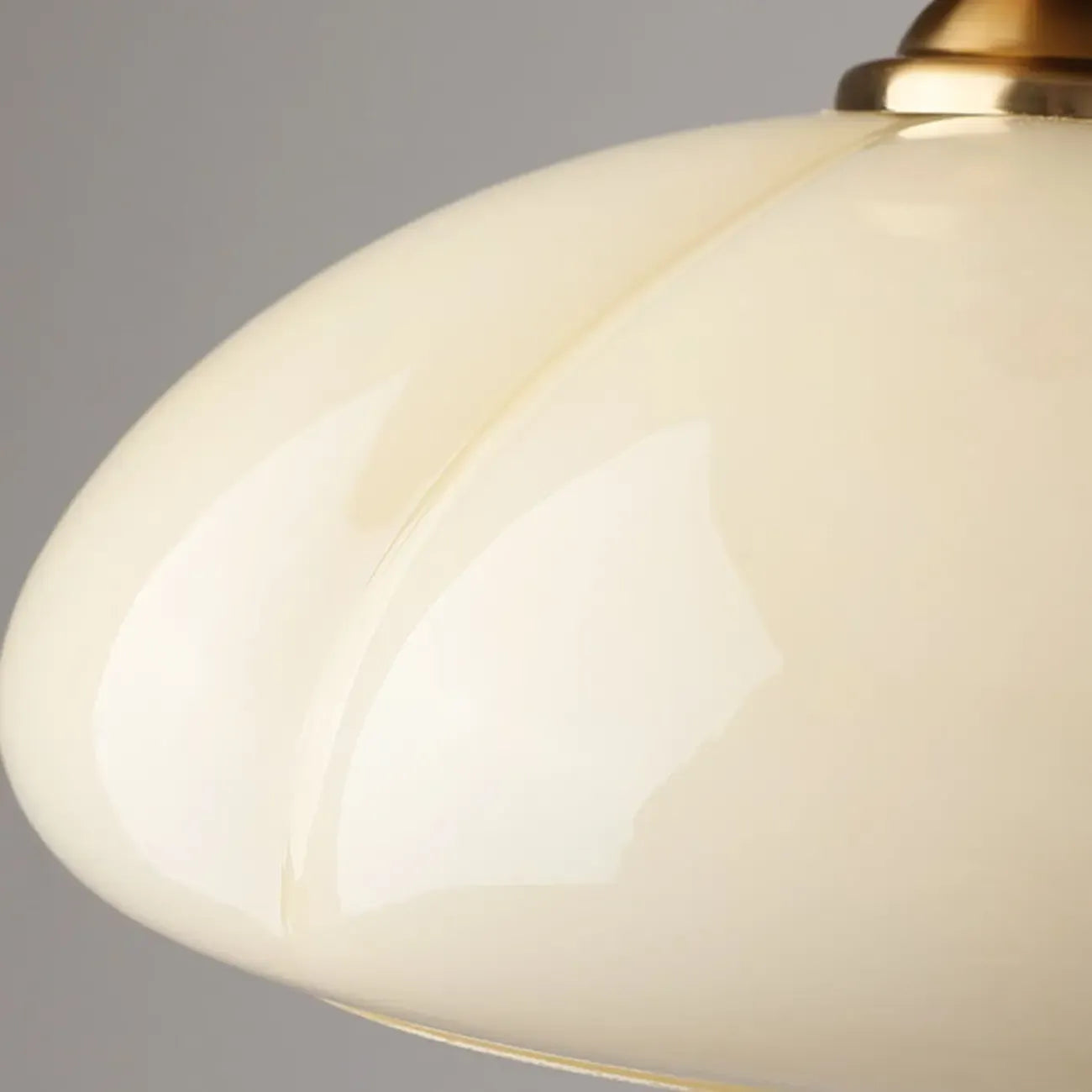 Dome-Shaped Glass LED Semi Flush Ceiling Light for Living Room