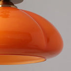 Dome-Shaped Glass LED Semi Flush Ceiling Light for Living Room