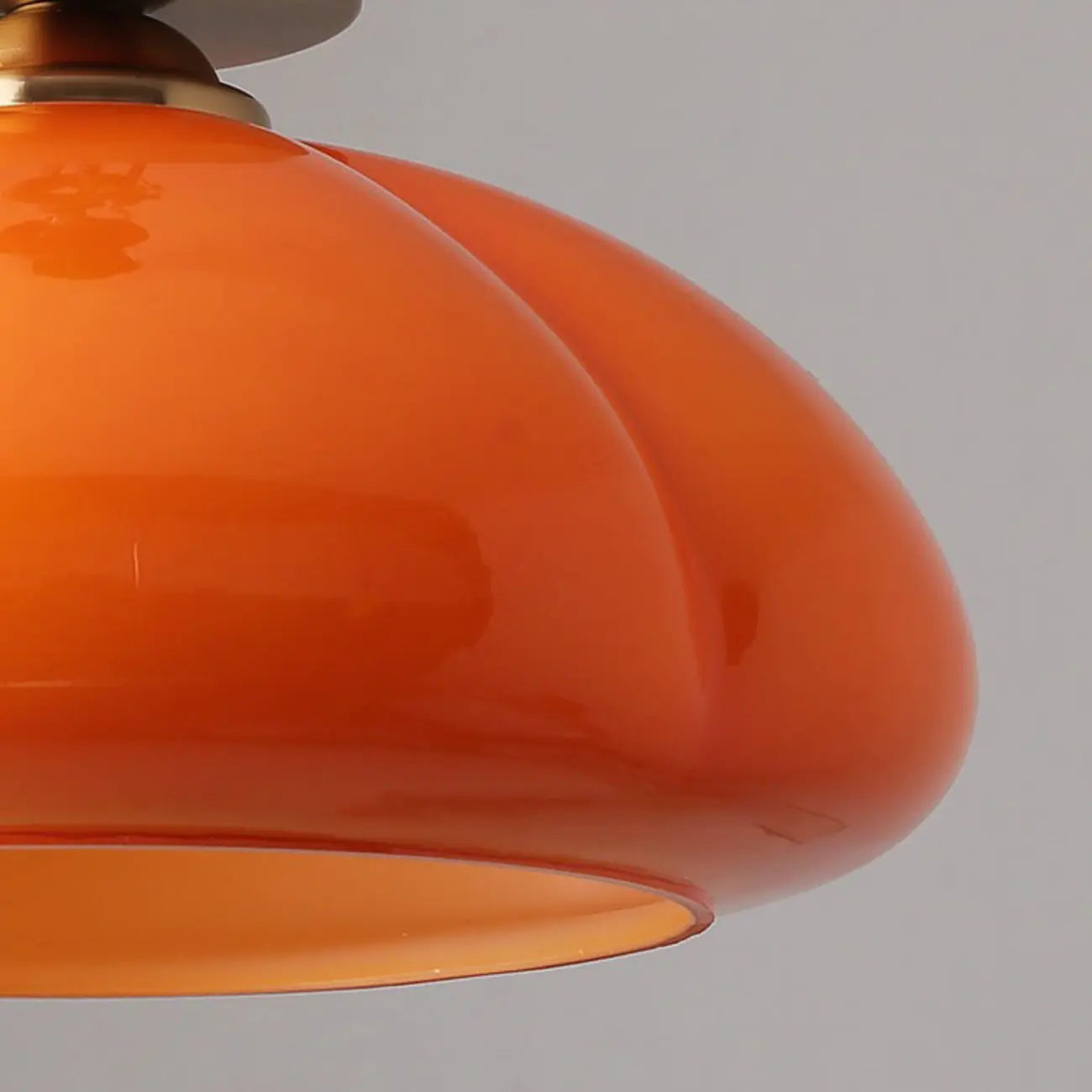 Dome-Shaped Glass LED Semi Flush Ceiling Light for Living Room