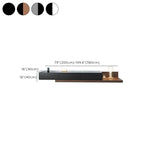 Living Room Wood Side Shelf  Black Rectangular TV Stand