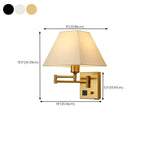 Elegant Swing Arm Wall Sconce with USB for Bedside Use