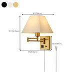 Elegant Swing Arm Wall Sconce with USB for Bedside Use