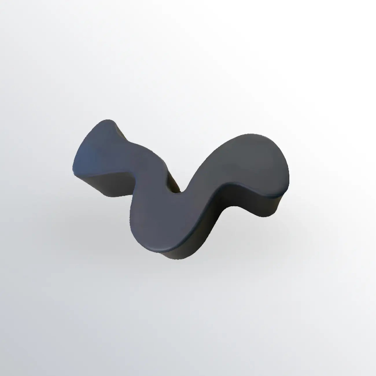 Modern Black Resin Wave Coffee Table with Abstract Design