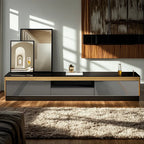 Glam Glass Mirrored TV Stand with Drawers for Living Room