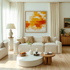 Modern White Round Fiberglass Coffee Table for Living Room