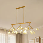Modern Glass Branch Multi-Light Island Pendant Light for Kitchen