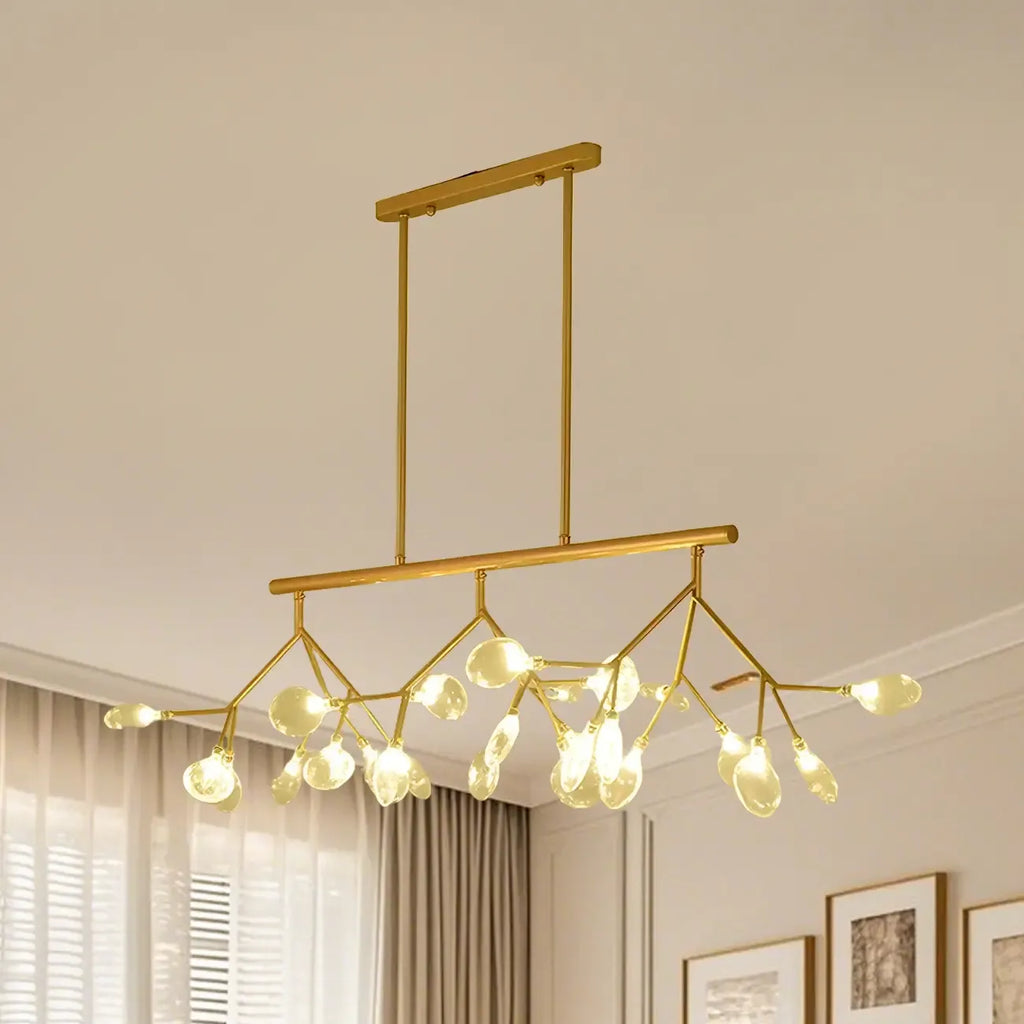 Modern Glass Branch Multi-Light Island Pendant Light for Kitchen