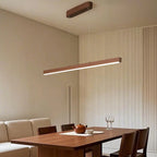 Simple Brown Silica Gel Rectangular LED Island Light for Kitchen