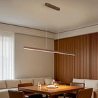 Simple Brown Silica Gel Rectangular LED Island Light for Kitchen