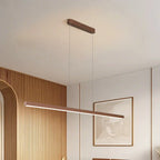 Simple Brown Silica Gel Rectangular LED Island Light for Kitchen