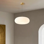 Cream Acrylic Pebble Shape  LED Pendant Light for Living Room