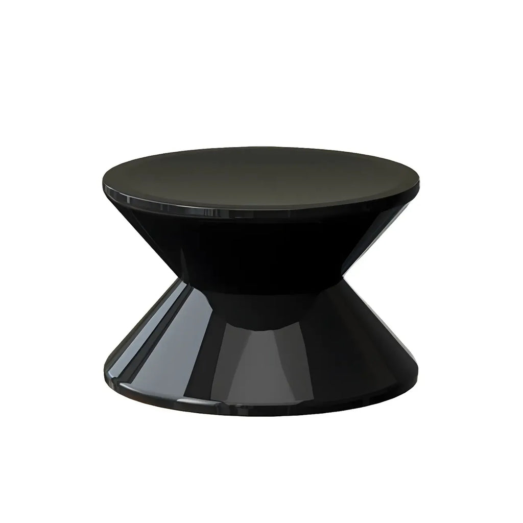 Modern Orange Acrylic Round Bedside Table