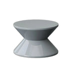 Modern Orange Acrylic Round Bedside Table