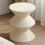 Modern Orange Acrylic Round Bedside Table