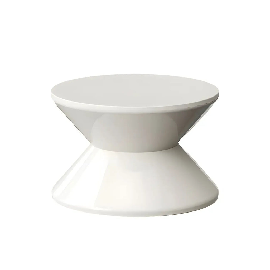 Modern Orange Acrylic Round Bedside Table