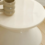 Modern Orange Acrylic Round Bedside Table