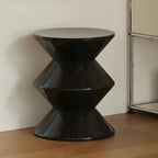 Modern Orange Acrylic Round Bedside Table