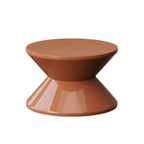 Modern Orange Acrylic Round Bedside Table