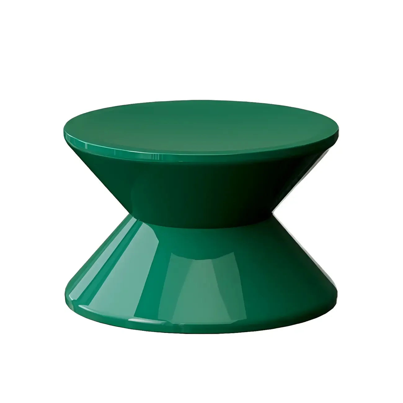 Modern Orange Acrylic Round Bedside Table