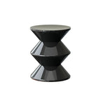 Modern Orange Acrylic Round Bedside Table