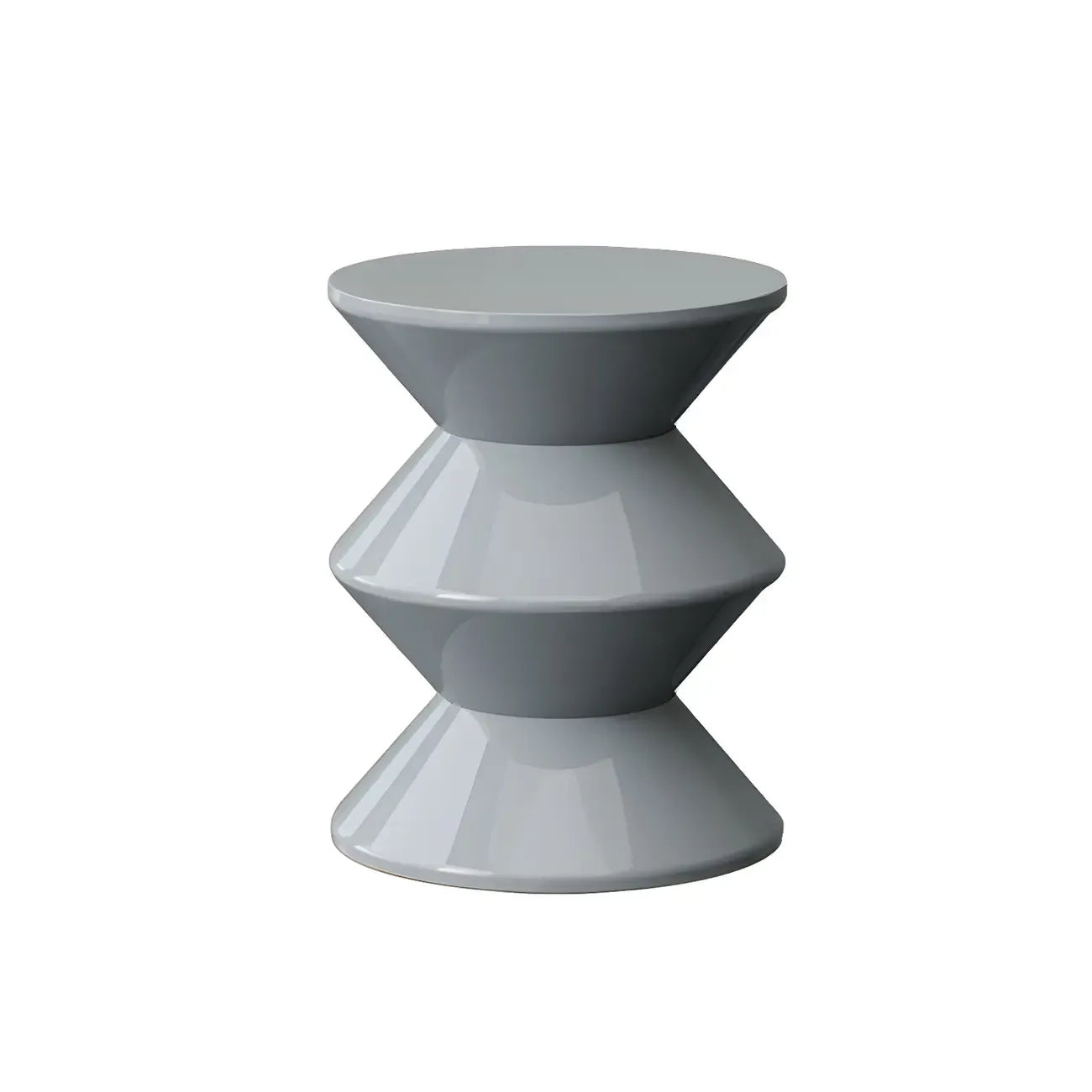 Modern Orange Acrylic Round Bedside Table