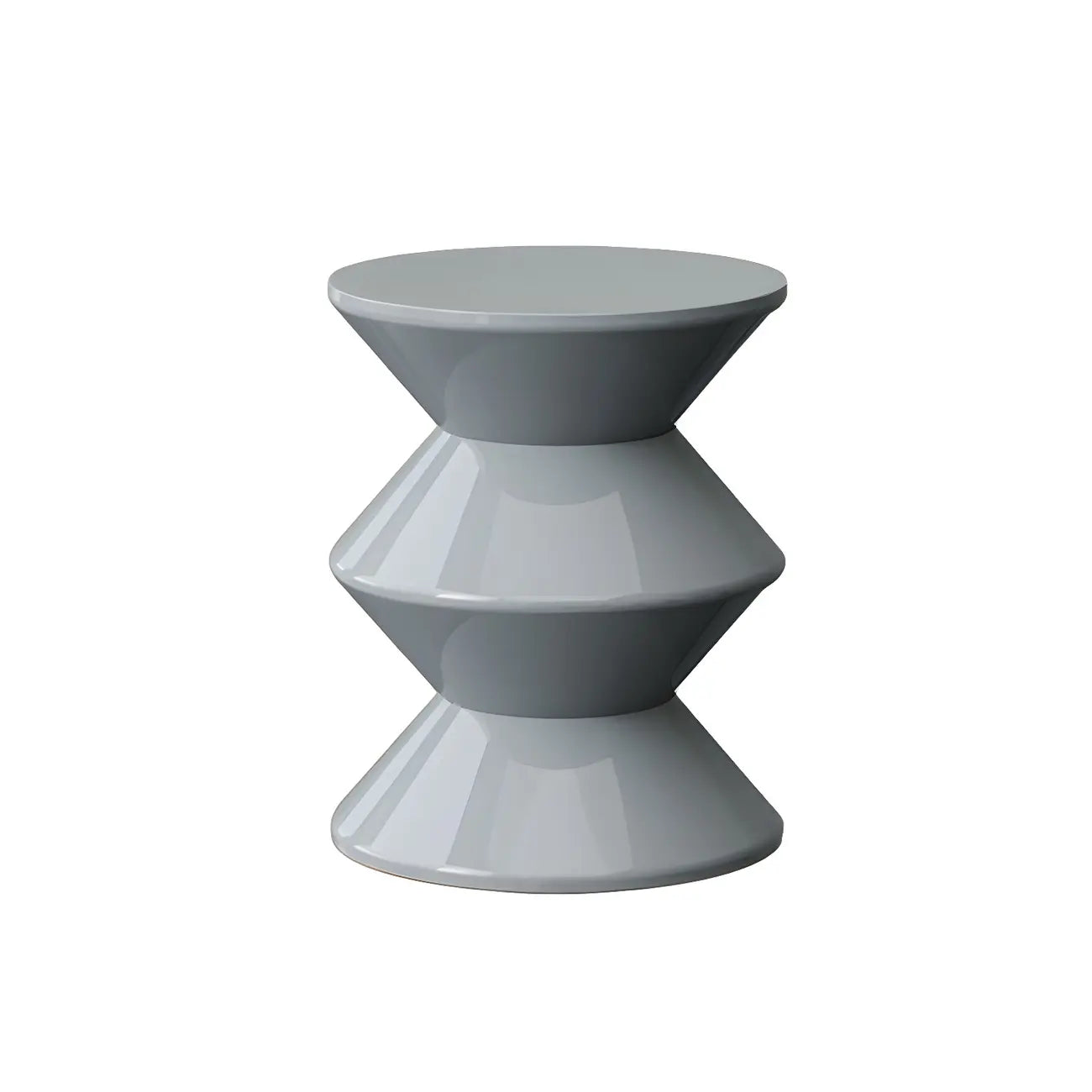 Modern Orange Acrylic Round Bedside Table