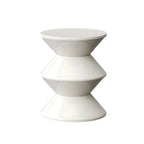 Modern Orange Acrylic Round Bedside Table