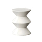 Modern Orange Acrylic Round Bedside Table