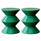 Modern Orange Acrylic Round Bedside Table