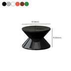 Modern Orange Acrylic Round Bedside Table