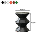Modern Orange Acrylic Round Bedside Table