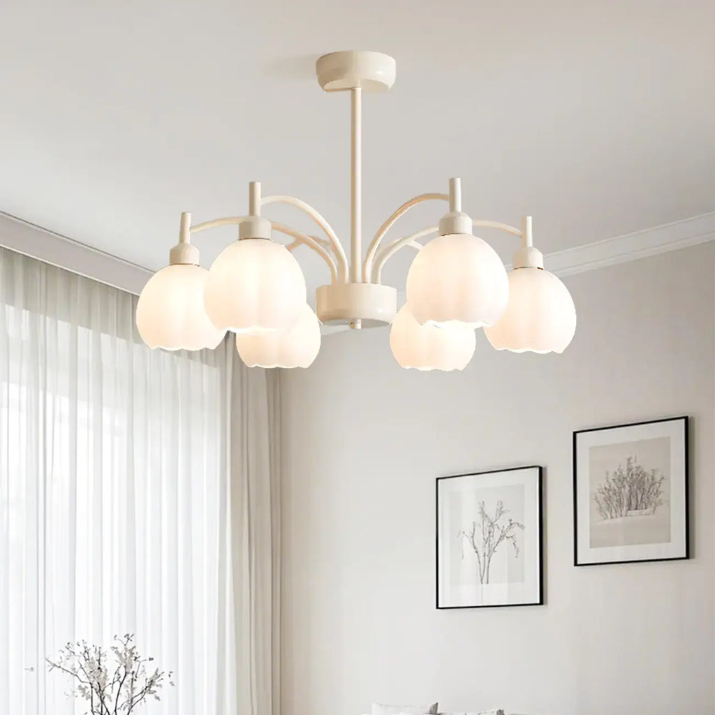 Modern 6-Light Floral Shape Chandelier for Living Room
