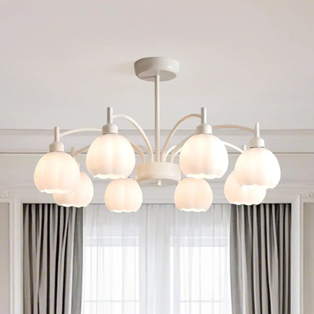 Modern 6-Light Floral Shape Chandelier for Living Room