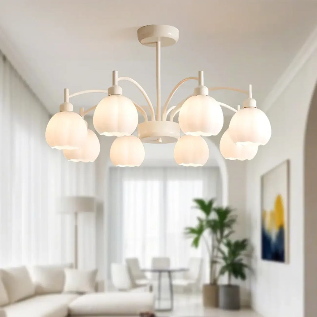 Modern 6-Light Floral Shape Chandelier for Living Room