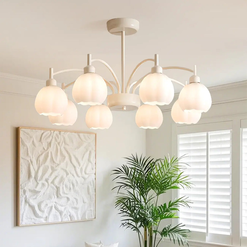 Modern 6-Light Floral Shape Chandelier for Living Room