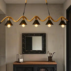 Industrial Metal Hemp Rope Pendant Light