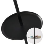Traditional Black Floor Lamp with Tray Top for Living Room