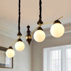 Kitchen Modern Brown Glass Globe Island Pendant Light