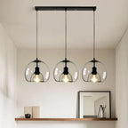 Modern Glass Sphere 3-Light Pendant for Kitchen Island