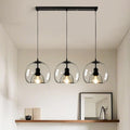 Modern Glass Sphere 3-Light Pendant for Kitchen Island
