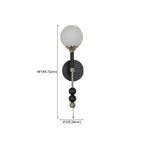 Modern Black Globe Vanity Light with White Glass Shade